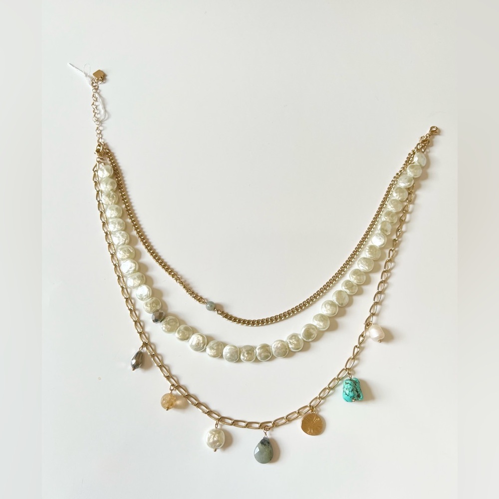 Park Lane Layered Freshwater Pearl Jewelry Statement Necklace Vacation Casual
